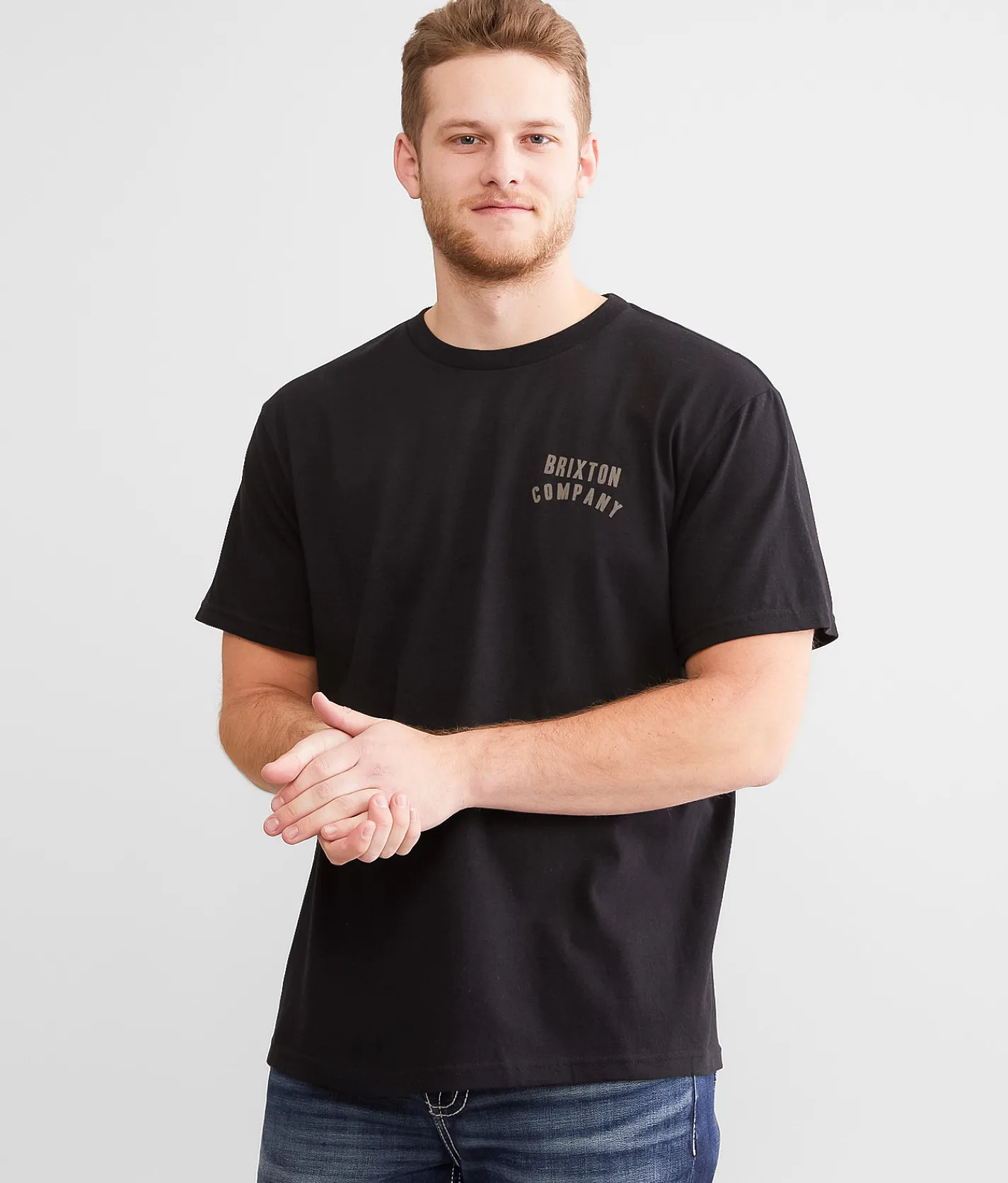 Graphic T-Shirts | Brixton Woodburn T-Shirt Terracotta White