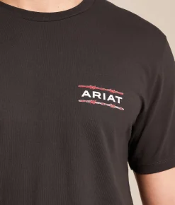 Ariat Wooden Barb Glory T-Shirt Vintage Black New