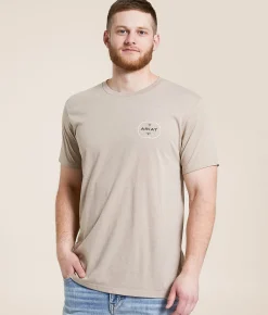 Graphic T-Shirts | Ariat Wooden Barb Seal T-Shirt Brindle Heather