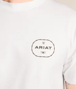Ariat Wooden Barb Seal T-Shirt White Outlet