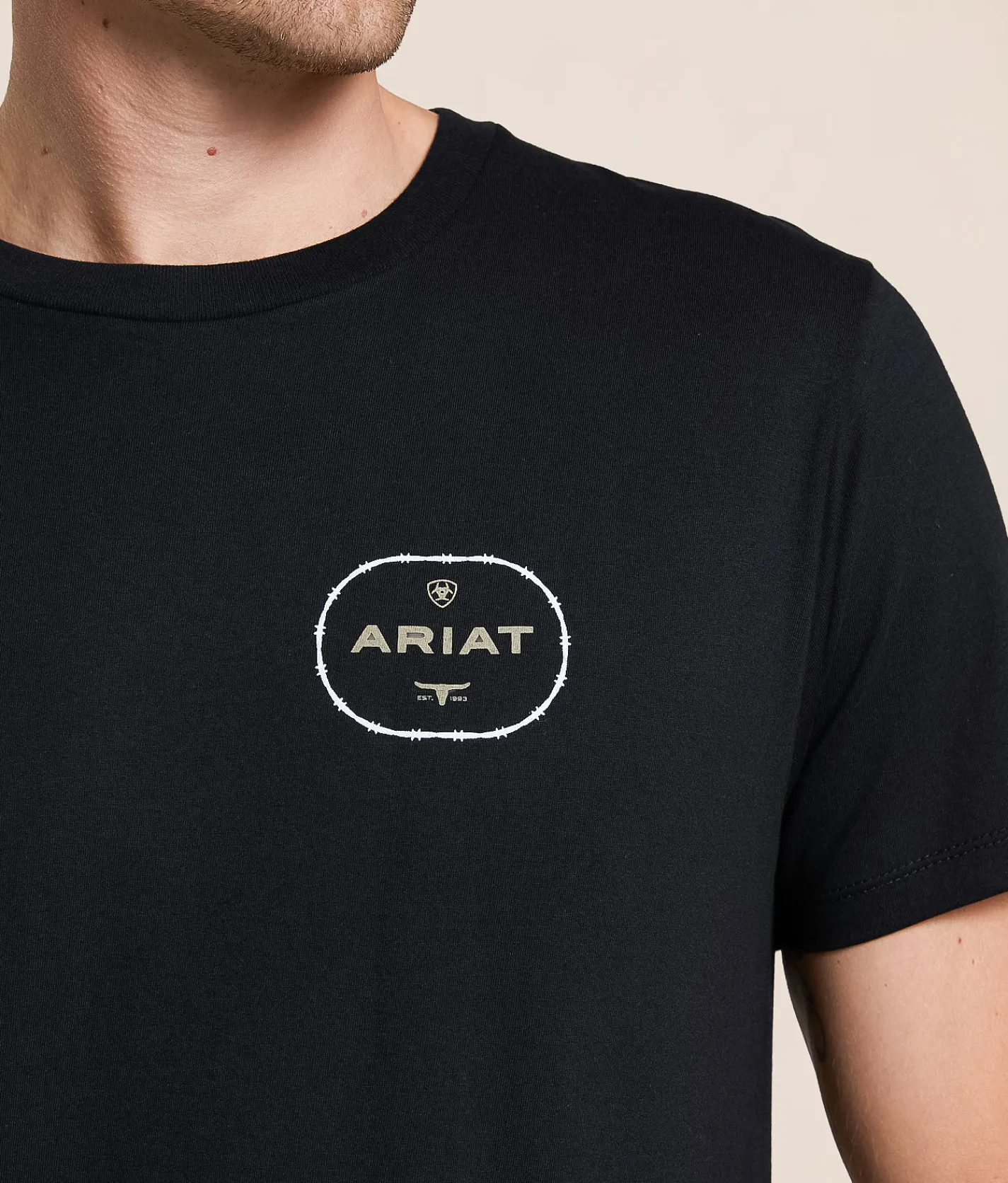 Ariat Wooden Barb Seal T-Shirt Black Clearance