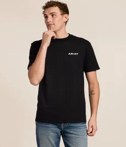 Tops|Graphic T-Shirts | Ariat Wooden Bridger T-Shirt Black