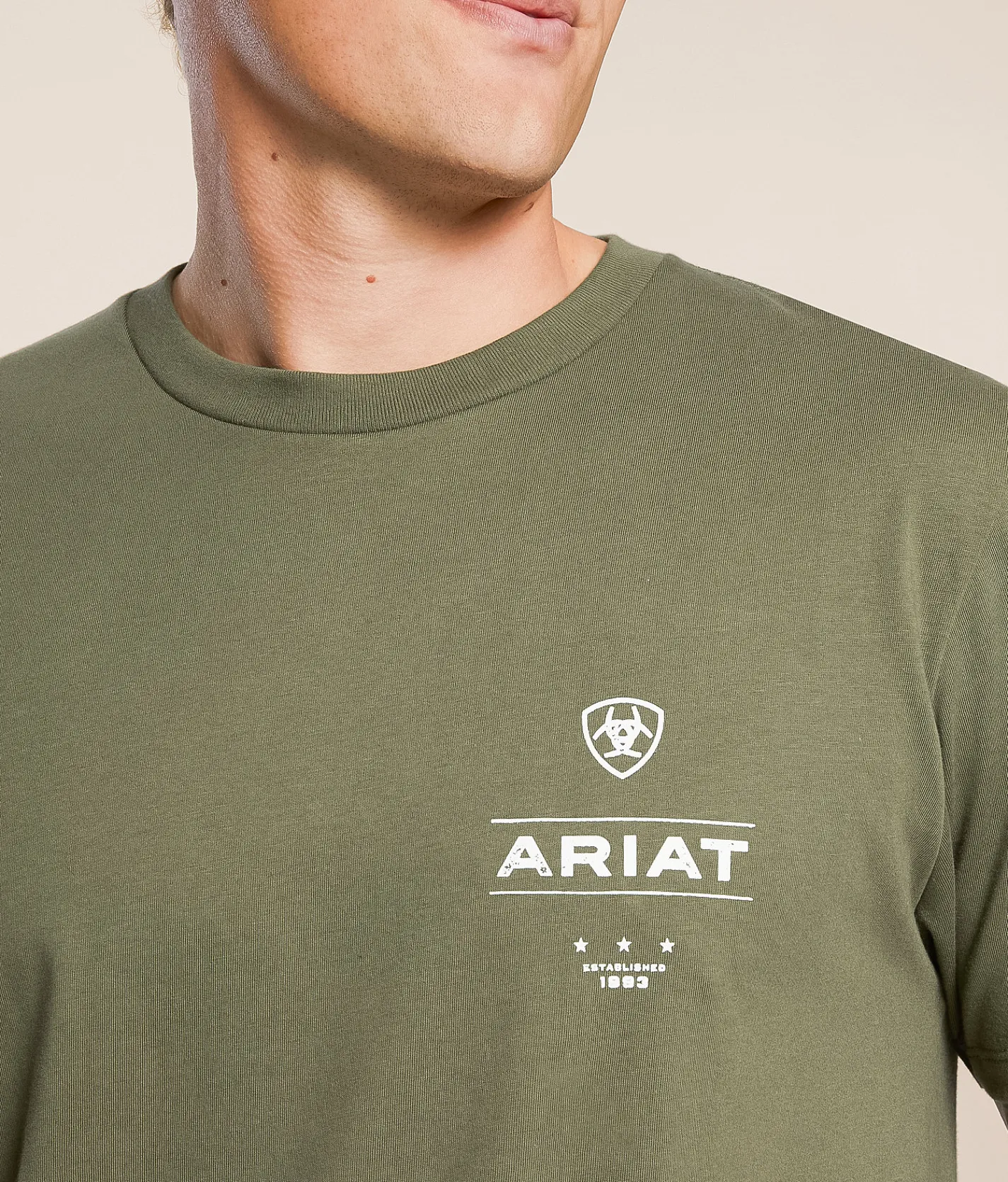 Ariat Wooden Diamond Flag T-Shirt Surplus Green New