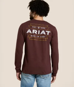 Tops|Graphic T-Shirts | Ariat Wooden Horizon Lock T-Shirt Puce