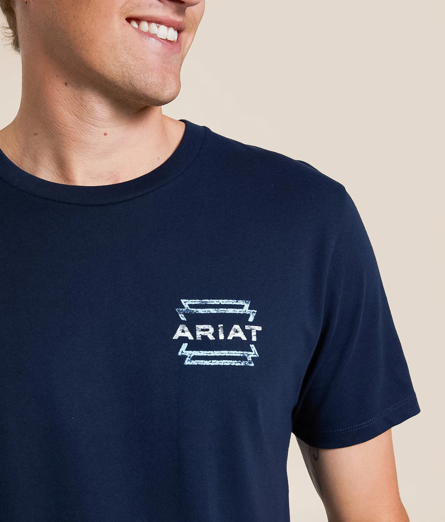 Ariat Wooden Horizon Lock T-Shirt New Navy New