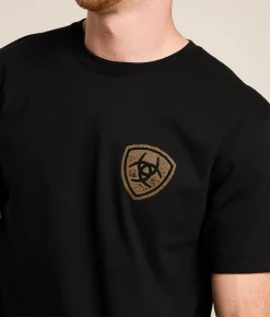 Ariat Wooden Playa Lockup T-Shirt Black Hot