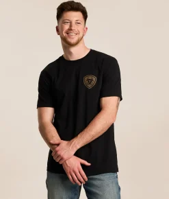 Ariat Wooden Playa Lockup T-Shirt Black Hot