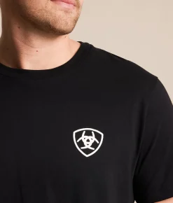 Tops|Graphic T-Shirts | Ariat Woodgrain Shell T-Shirt Black