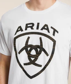 Graphic T-Shirts | Ariat Woodish Shield T-Shirt White