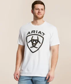 Graphic T-Shirts | Ariat Woodish Shield T-Shirt White