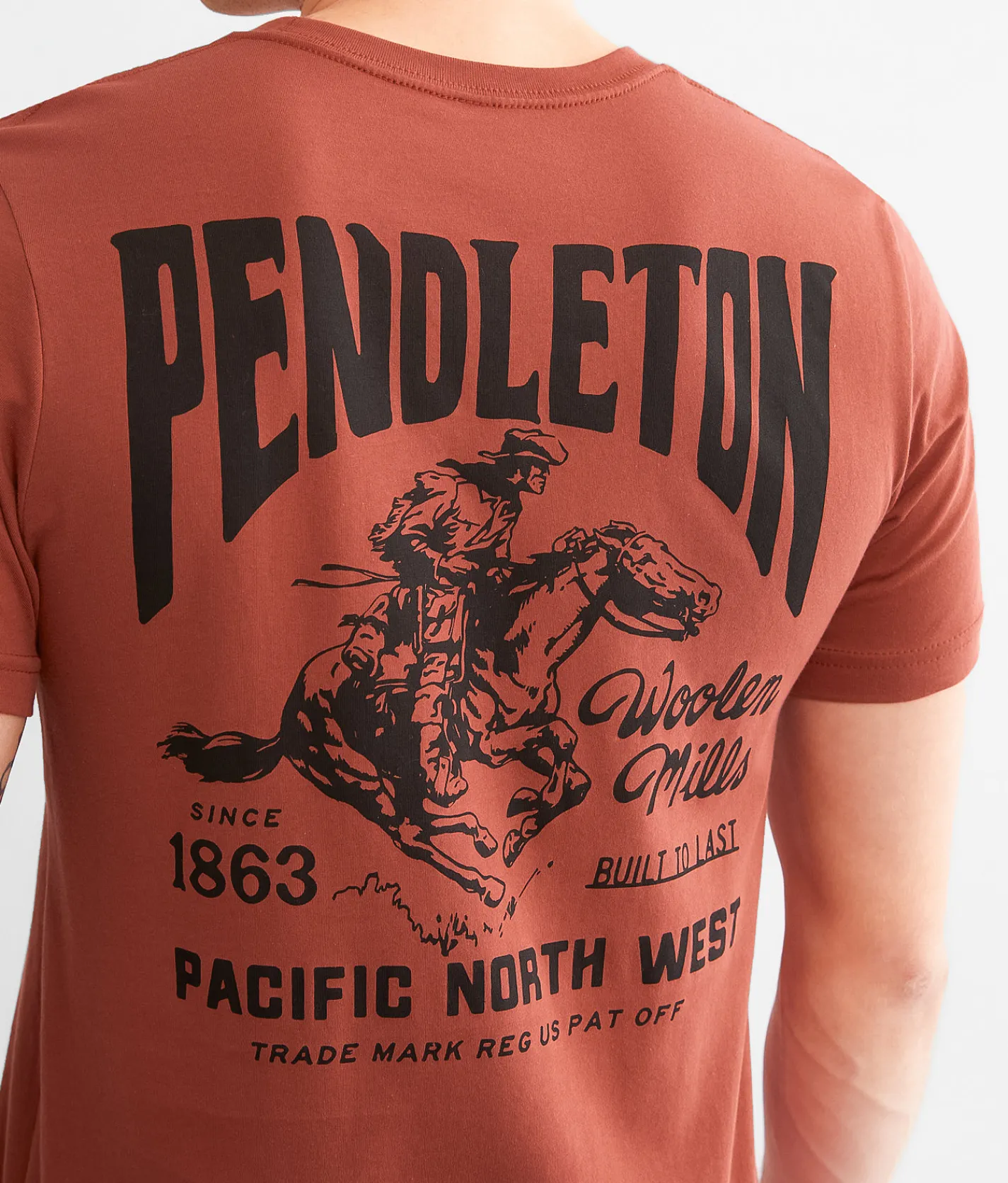 Graphic T-Shirts | Pendleton Woolen Mills Cowboy T-Shirt Rust