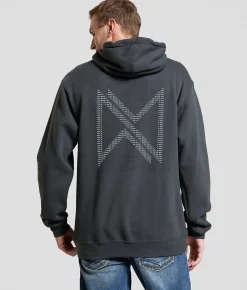 Tops | Maven Co-op Word Block Hooded Sweatshirt Collegiate Blue