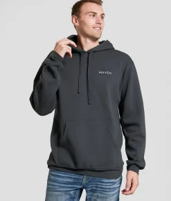 Tops | Maven Co-op Word Block Hooded Sweatshirt Collegiate Blue