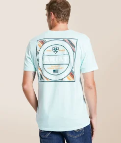 Tops|Graphic T-Shirts | Ariat Worn Square T-Shirt Quiet Tide