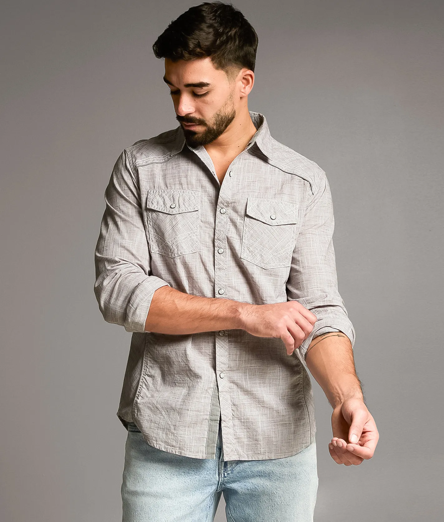 Tops | BKE Woven Athletic Shirt Brown White