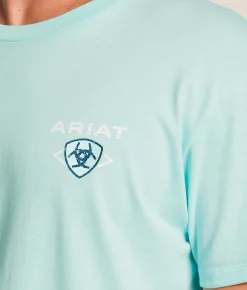 Tops|Graphic T-Shirts | Ariat Woven Lockups T-Shirt South Seas
