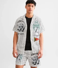 First Row® Woven Twill Short White Discount