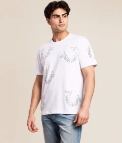 True Religion Wrapped Crystal T-Shirt Optic White Sale