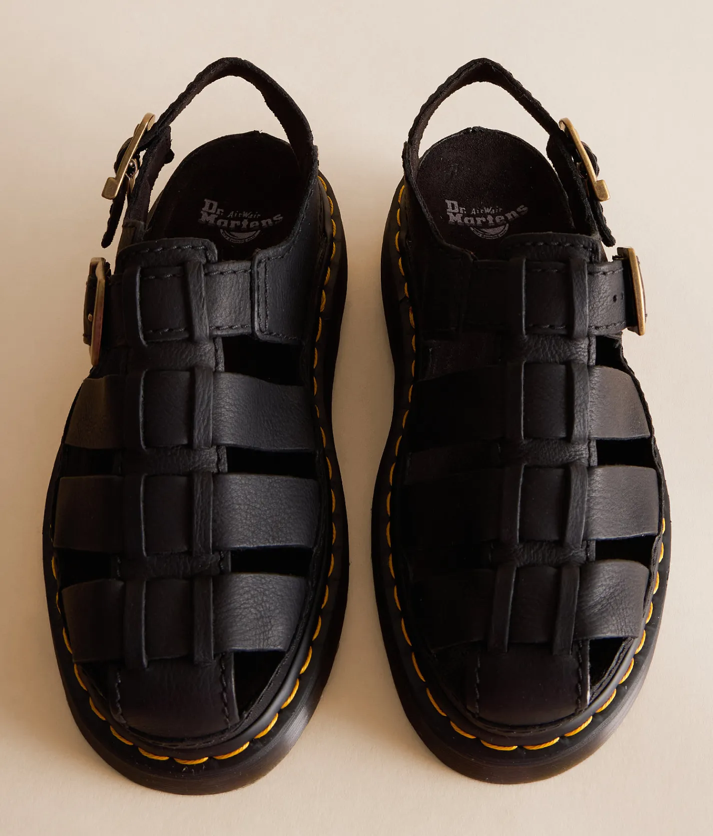 Shoes | Dr. Martens Wrenlie Grizzly Leather Sandal Black