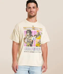 Tops|Graphic T-Shirts | Goodie Two Sleeves Wrestle Mania 1990 T-Shirt Bone White