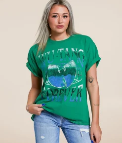 Merch Traffic Wu-Tang Clan Oversized Band T-Shirt Kelly Green New
