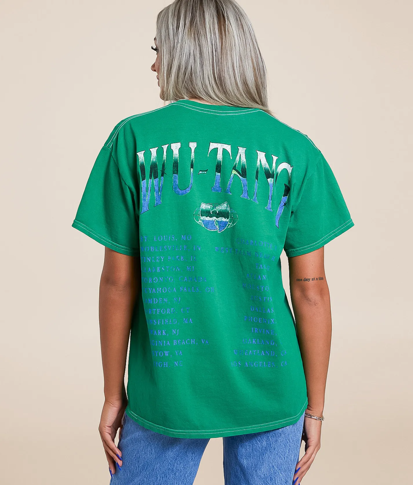 Merch Traffic Wu-Tang Clan Oversized Band T-Shirt Kelly Green New