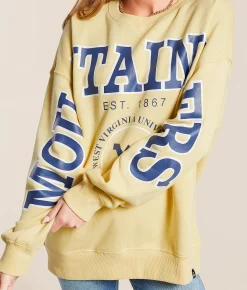 Gameday SOCIAL® WV Mountaineers Pullover Pale Yellow Online