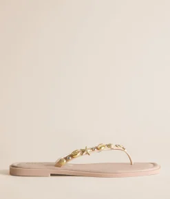 Shoes | Mia Wyniie Beach Charm Flip Flop Nude