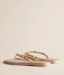 Shoes | Mia Wyniie Beach Charm Flip Flop Nude