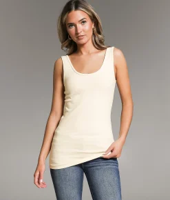 Tops | BKE core X-Long Scoop Neck Tank Top Winter White