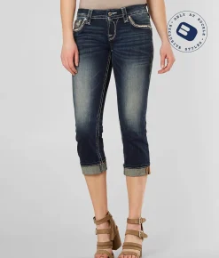 Jeans|Bottoms | Rock Revival Yara Cuffed Stretch Capri Jean Yara C400