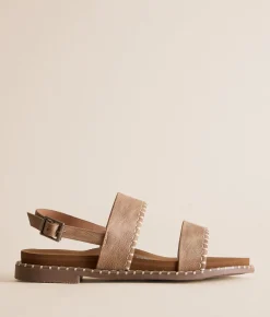 Very G Yara Embroidered Sandal Brown Discount