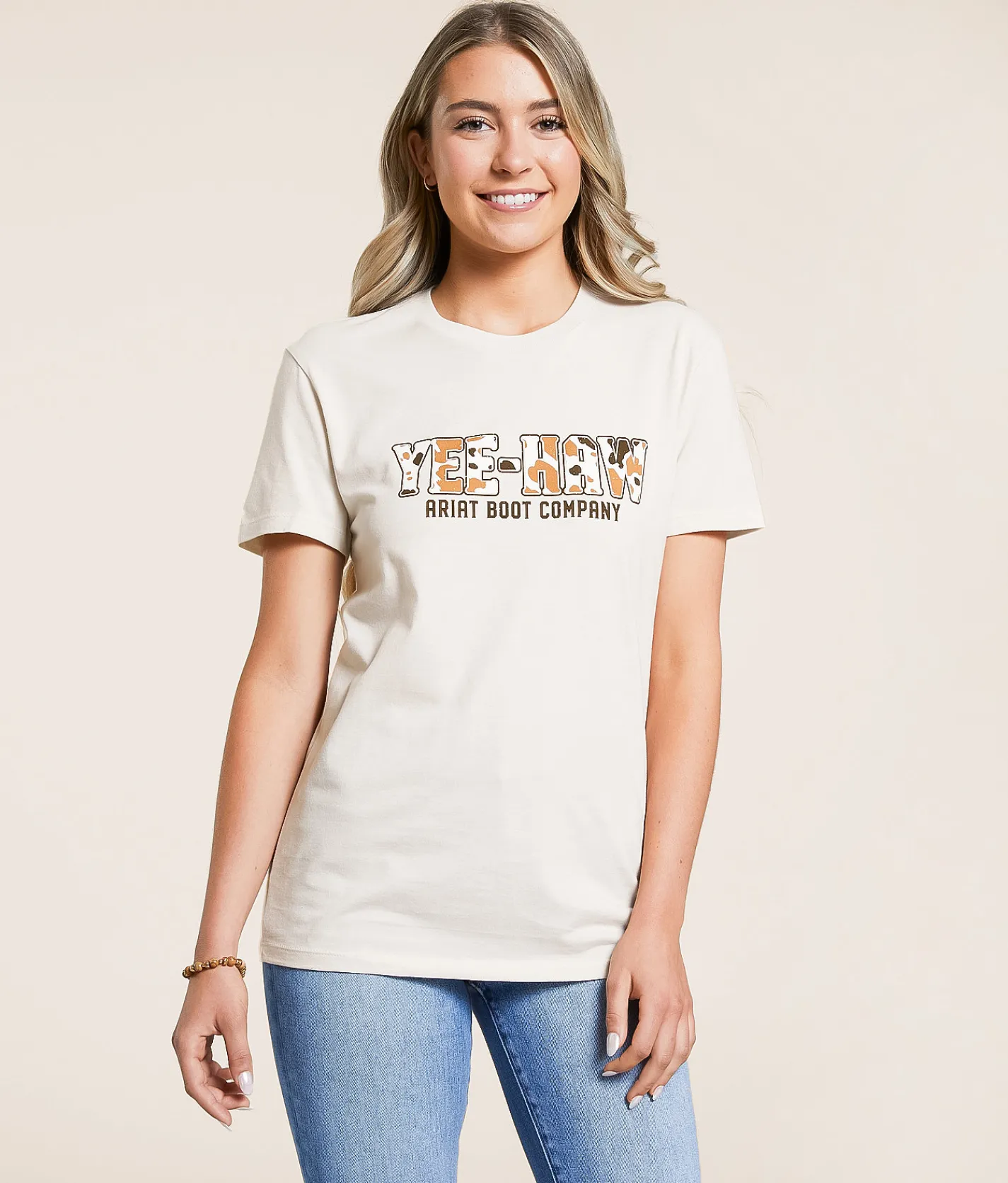 Ariat Yee-Haw T-Shirt Natural Clearance