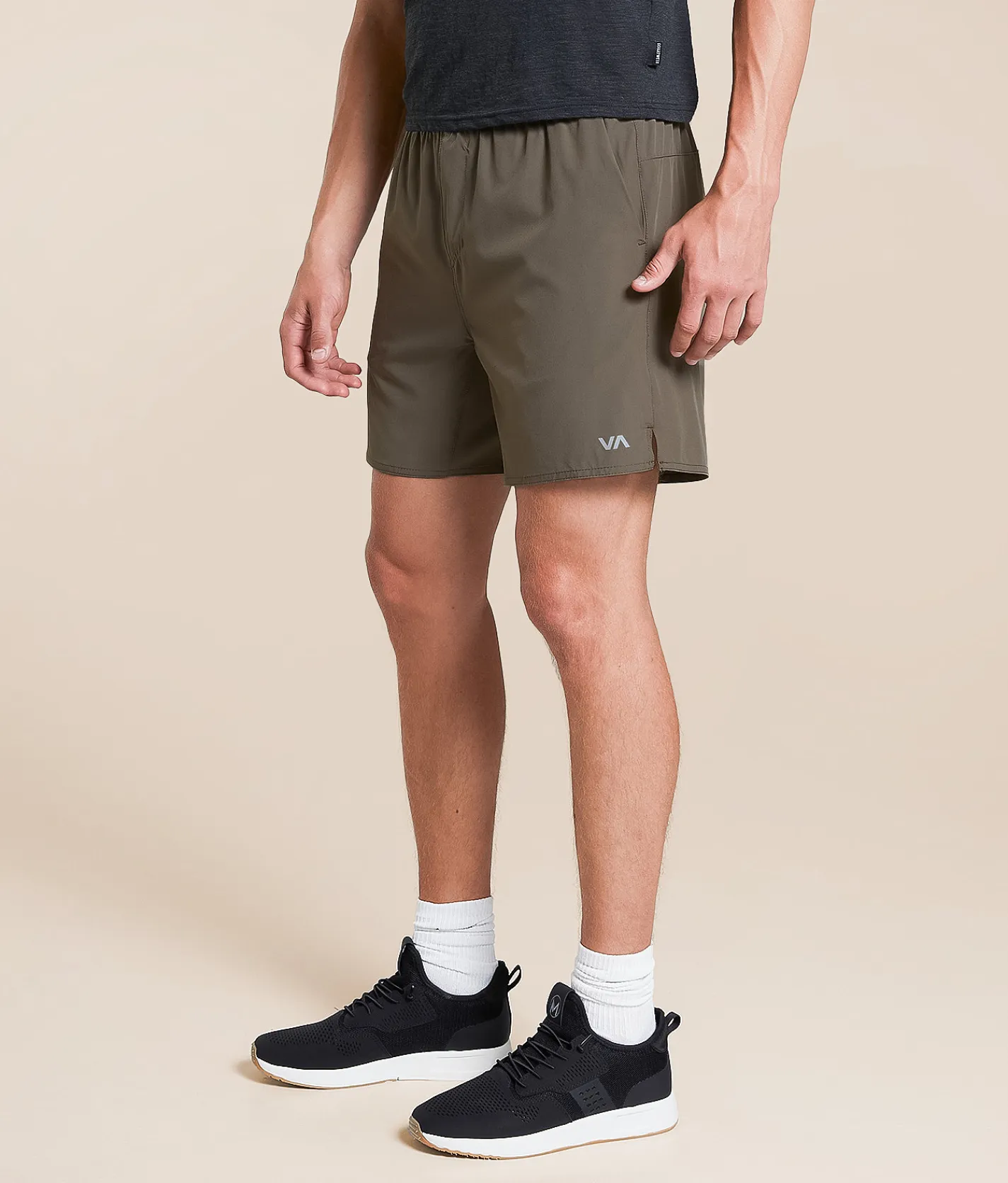 RVCA Yogger 2 In 1 Stretch Short Mushroom Online