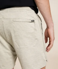 RVCA Yogger Recover Stretch Short Light Grey Heather New