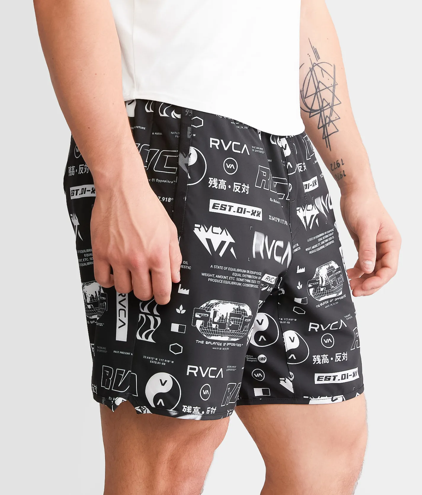 Bottoms|Shorts | RVCA Yogger Stretch Short All Brand All Over