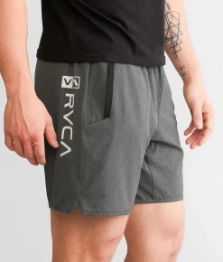 Bottoms|Activewear | RVCA Yogger Stretch Short Charcoal Heather