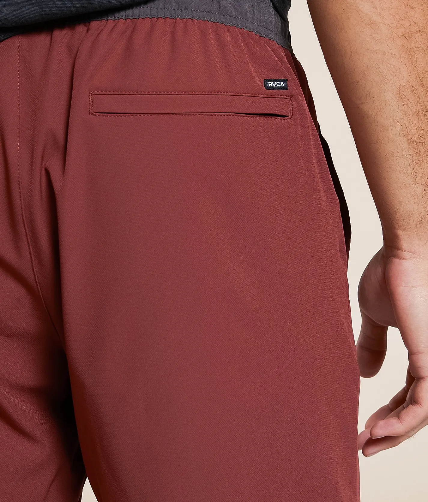 RVCA Yogger Stretch Short Red Earth Sale