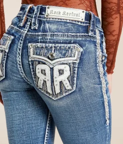 Rock Revival Yulini Low Rise Boot Stretch Jean Yulini B202 Outlet