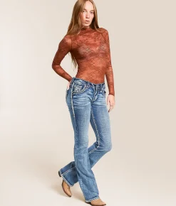 Rock Revival Yulini Low Rise Boot Stretch Jean Yulini B202 Outlet