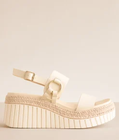 Mia Yuna Wedge Sandal Bone Discount