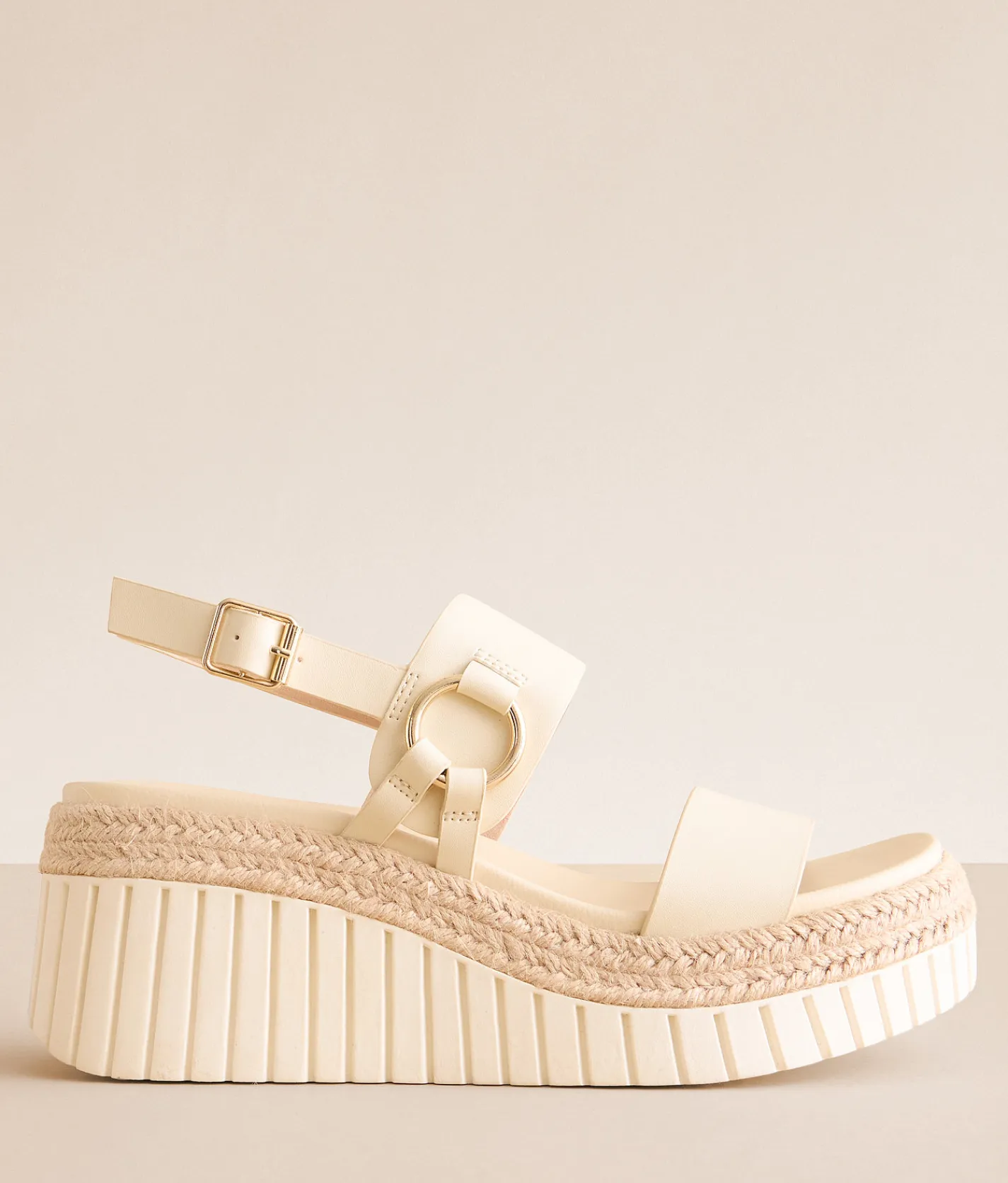 Mia Yuna Wedge Sandal Bone Discount