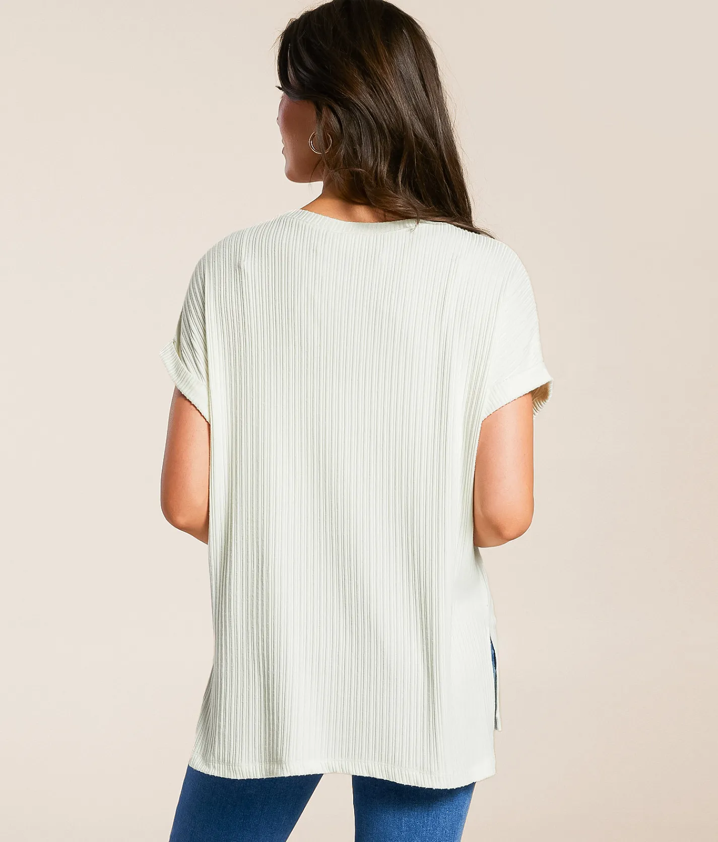Tops | White Crow Zaine Ribbed Top Bone