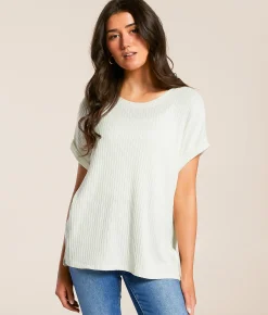 Tops | White Crow Zaine Ribbed Top Bone