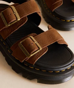 Dr. Martens Zebzag Leather Sandal Sepia Brown Online