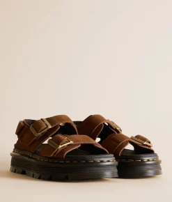 Dr. Martens Zebzag Leather Sandal Sepia Brown Online