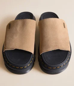 Shoes | Dr. Martens Zebzag Leather Slide Savannah Tan
