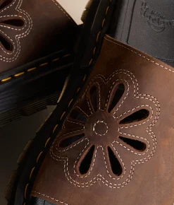 Shoes | Dr. Martens Zebzag Leather Slide Dark Brown