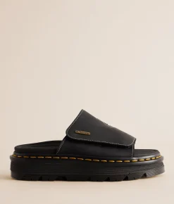 Dr. Martens Zebzag Wyoming Leather Slide Black Outlet