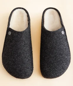 Birkenstock® Zermatt Shearling Slipper Anthracite Wool Natural S Clearance